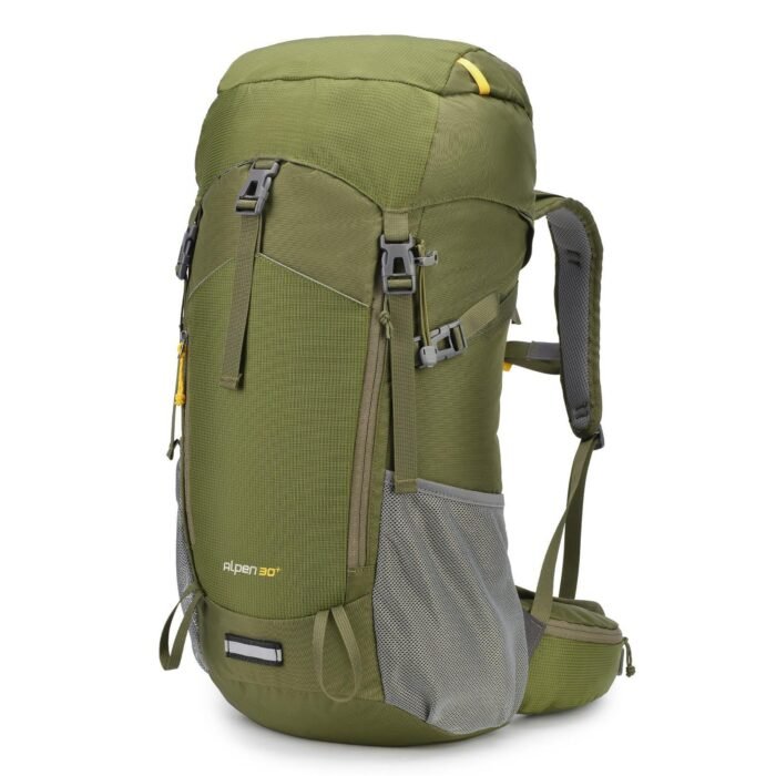 30L Mountaineering Daypack with Waterproof Rain Cover